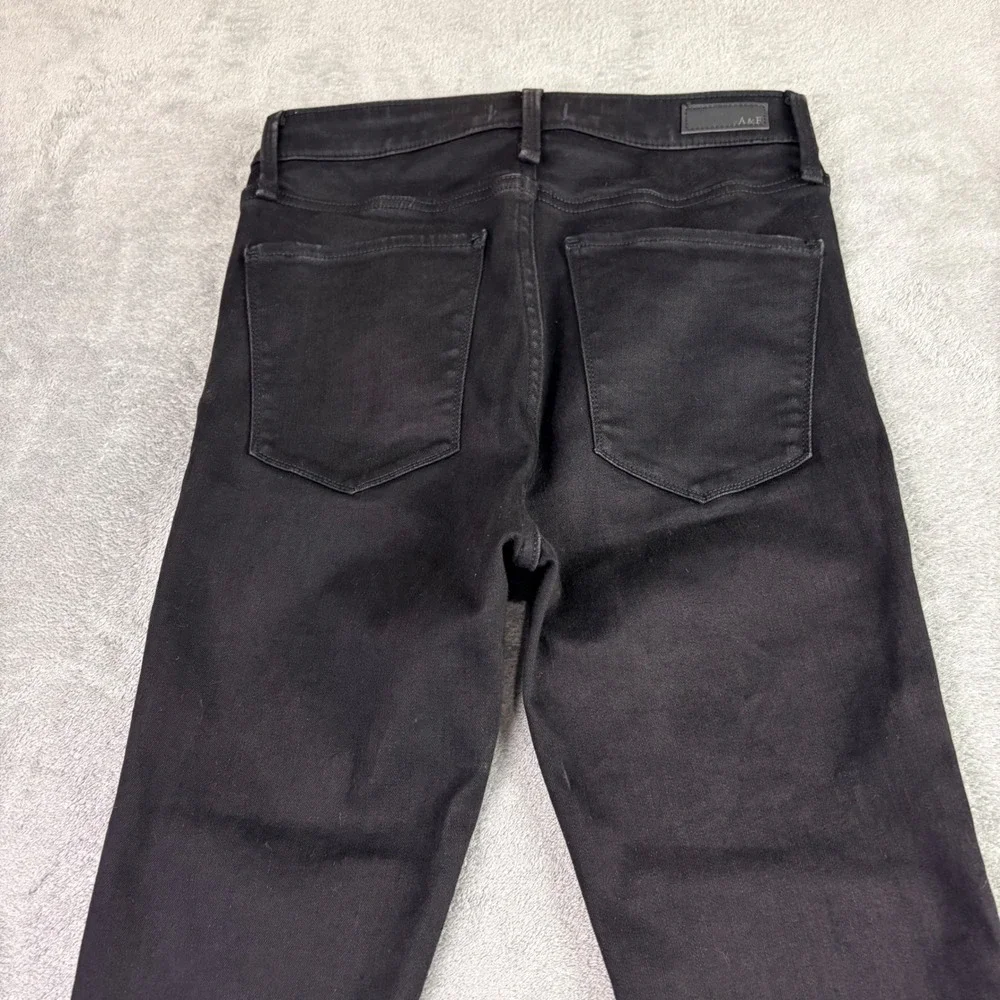 Abercrombie & Fitch 26 2S Black Simone High Rise Ankle Raw Hem Skinny Jeans - Picture 4 of 11